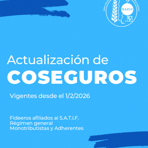 Actualización valores coseguros OSPIF