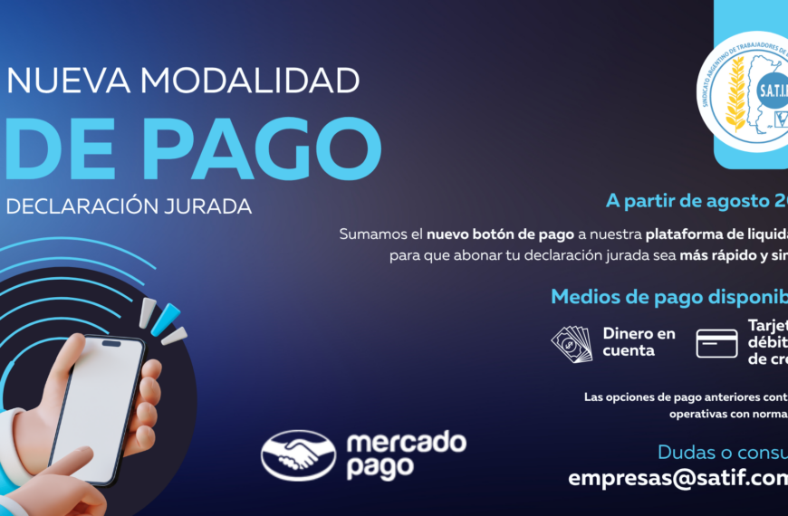 Nueva modalidad de pago de la declaración jurada