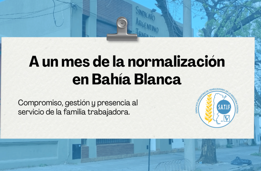 Comunicado Oficial: A un mes del inicio del proceso de normalización en la Seccional Bahía Blanca