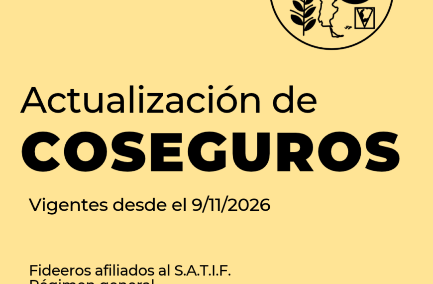 Actualización de valores de Coseguros – Vigencia Noviembre 2026